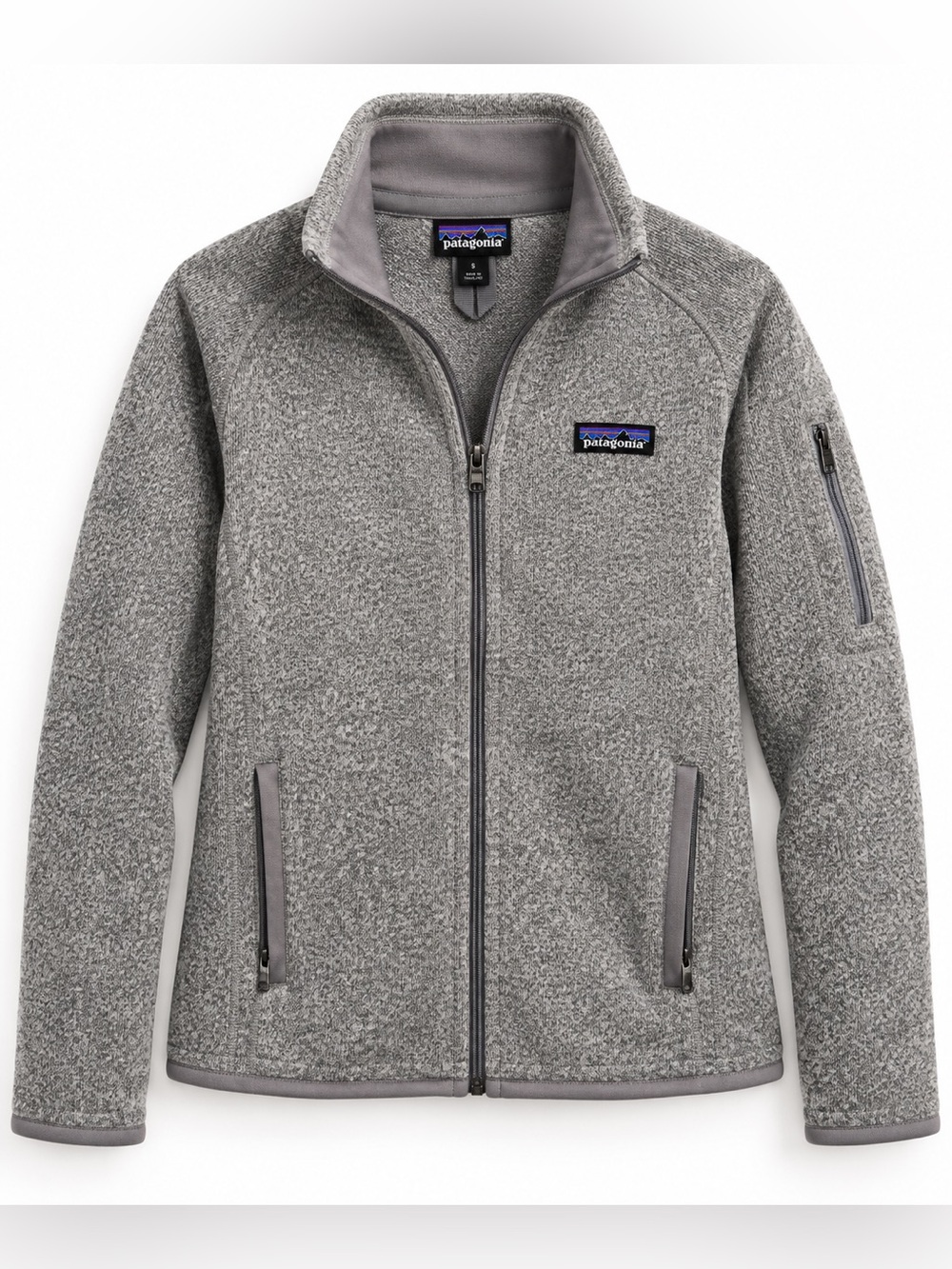 Patagonia Women's Heather Gray Full-Zip Teddy Fleece Jacket